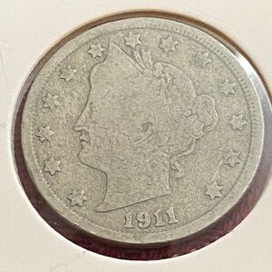 Antique 1911 Liberty Head “V” Nickel Coin